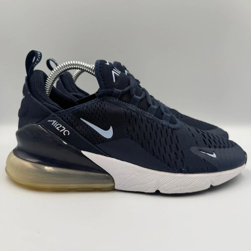Nike Air Max 270 Kids Size 6.5Y Running Shoes 943345-407 Navy Blue
